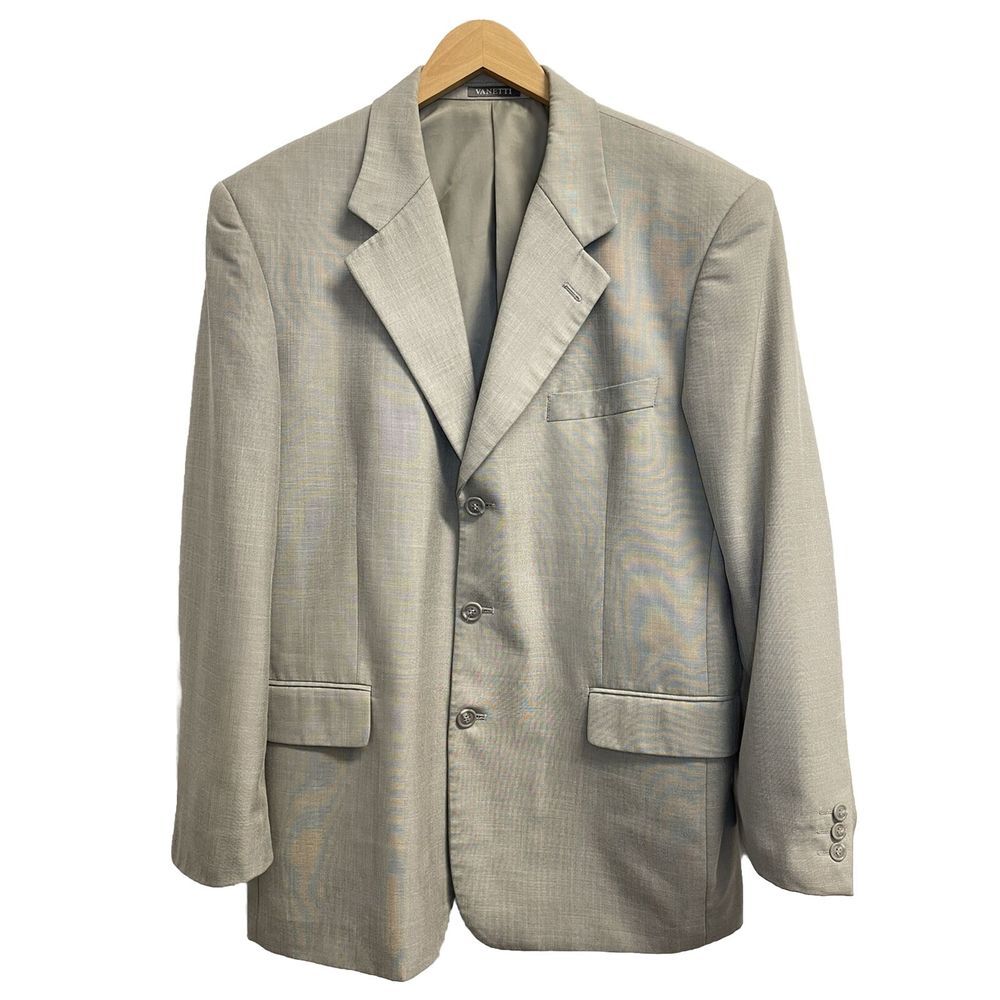 Vanetti‎ Mens Blazer Sport Coat Three Button Casual Jacket 40R Gray Lined